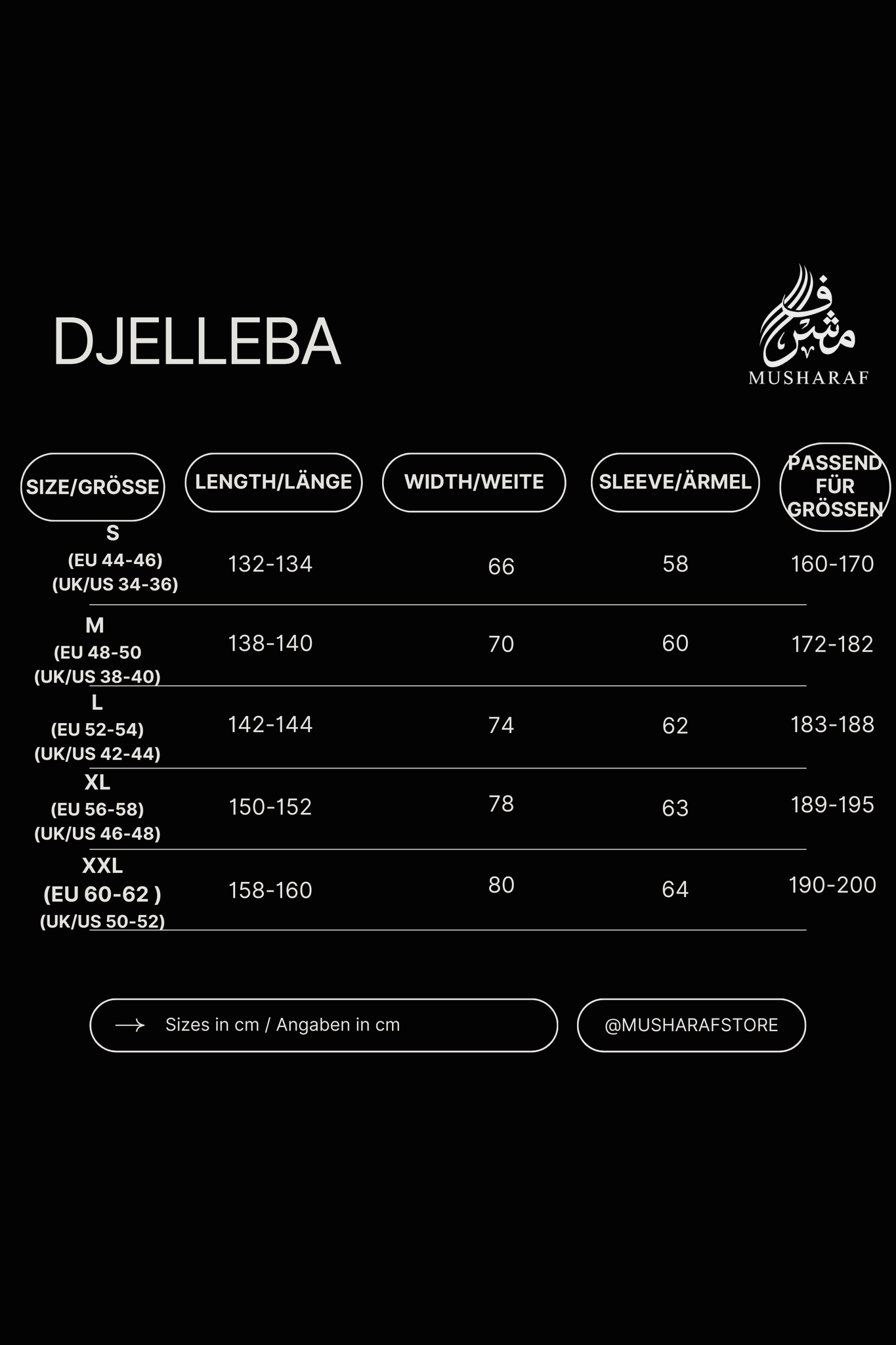 Premium Djellaba - Schwarz