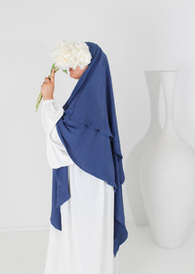 2 Lagiger Khimar - Dunkel Blau